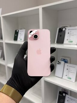 ZÁRUKA 2 ROKY /  Apple iPhone 15 128GB Pink, 100% ZDRAVIE
