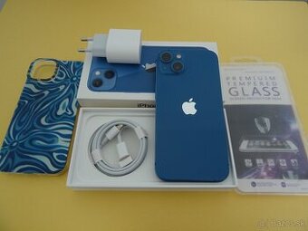 iPhone 13 128GB BLUE - ZÁRUKA 1 ROK - 100% BATERIA