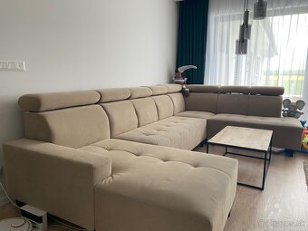 Sedačka na mieru do U 370 cm béžová