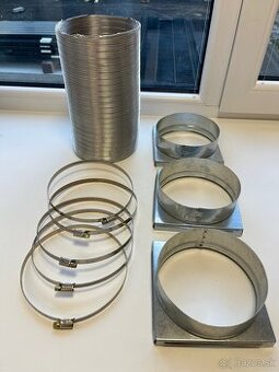 Vzduchotechnika na rozvod teplého vzduchu od krbu