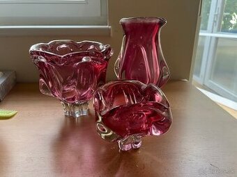 Starožitné sklenené vázy