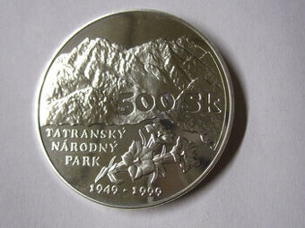 Strieborná 500 Sk 1999 TANAP TOP stav