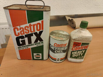 P: nové, neotvorené RETRO oleje zn. CASTROL