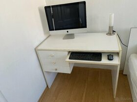 Písací PC stolík pracovný biely - 1