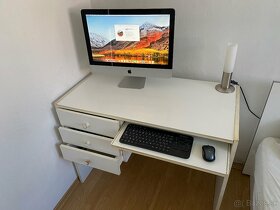 Písací PC stolík pracovný biely