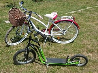 mestský bicykel + kolobežka