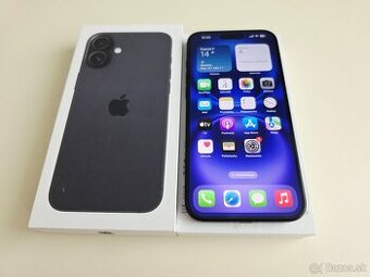 APPLE IPHONE 16 PLUS 256GB BLACK,BATERKA 100%,ZÁRUKA