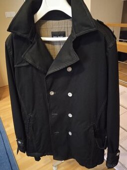 Zimný pánsky vatovaný kabát-dvojradový, veľkosť 54