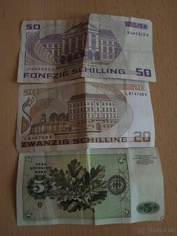 Predám Rôzne bankovky aj mince