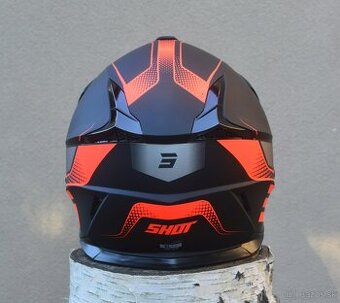 SHOT oranžová čierna matná prilba