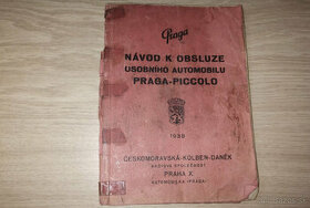 Praga Piccolo-návod k obsluze 1938