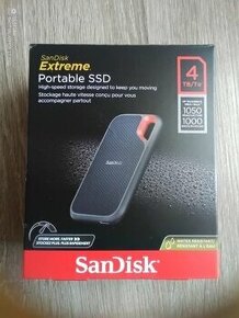 SanDisk Extreme Pro Portable SSD 4 TB s uzamknutim na kodSan
