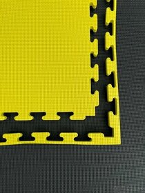 Tatami Champion puzzle čierno-žltá 105cm x 105cm x 2cm