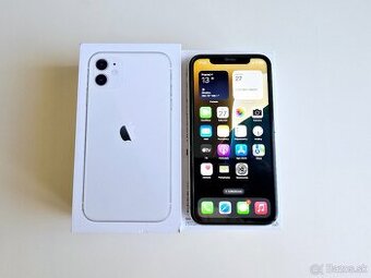 APPLE IPHONE 11 128GB WHITE ,ZDRAVIE BATERKY 100%