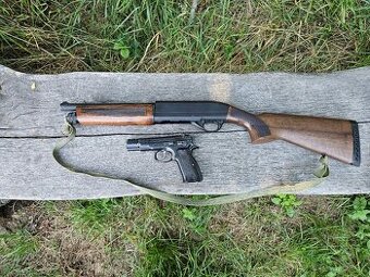 pištol Cz 85 9x19 Brokovnica Hunt M13 mini 12/76