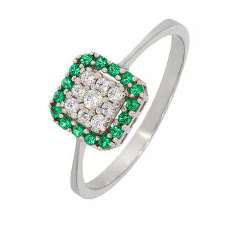 NOVÝ Jedinečný zlatý prsteň z bieleho zlata - Korai