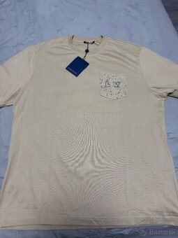 Louis Vuitton pánske tričko – béžové, veľkosť XXL