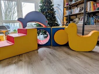 Lezecké hračky pre deti - penové s koženým obalom