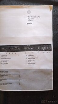 Predám pokazenú umývačku Gorenje GV64161