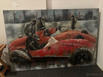 3D kovový obraz Monaco Ferrari 120x80cm
