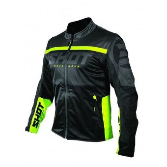 SHOT softshellová vesta bunda čierno fluo žltá