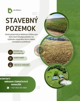 NA PREDAJ STAVEBNÝ POZEMOK – 1633 m², VÝBORNÁ POLOHA