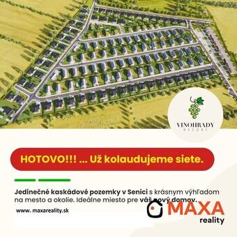 Stavebné pozemky s výhľadom na mesto, Rezort Vinohrady, Seni