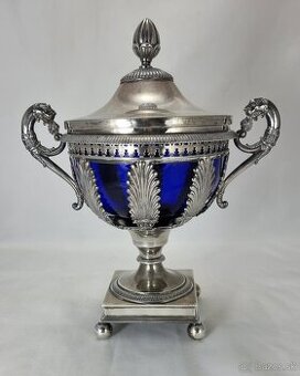 Strieborná empírová cukornička - 376 gramov