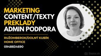 Hľadám prácu – marketing, content, preklady, administratíva