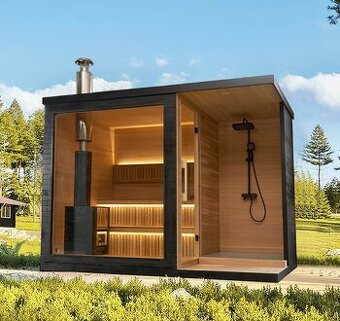 Nordica Modern – indoor/outdoor suchá sauna