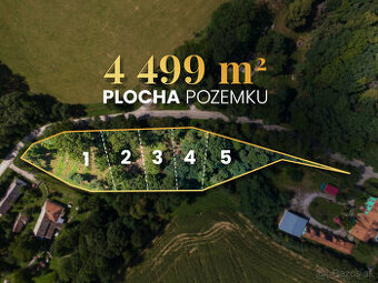 Zaujímavý investičný pozemok | 4 499 m² | Žarnov - 1