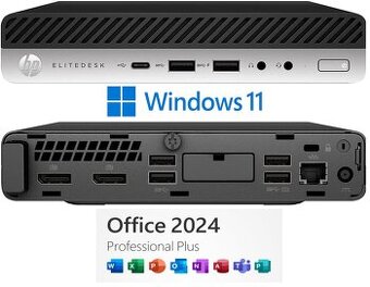 HP EliteDesk 705 G4 Mini 480GB Win 11+MS Office 24