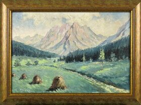 Predám obraz Horská Krajina - Neindetifikovaný autor olej - 1