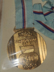 Medaila z majstrovstva ČSSR s dokumentami