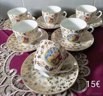 Porcelán šálky + podšálky czechoslovakia - 1