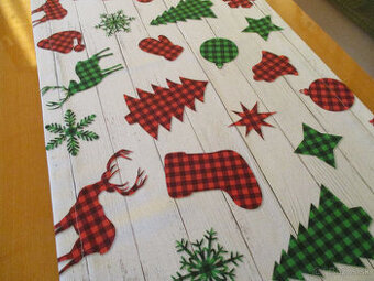 Vianočná štóla na prírodnej bielej - 1