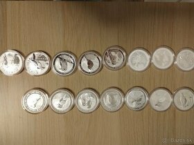 Predám strieborné mince Kookaburra 2009-2023 kolekcia - 1