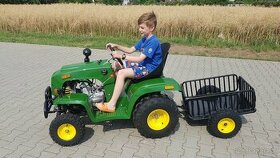 Dětský čtyřtaktní zahradní traktor s přívěsem 110c