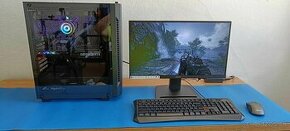 herný počítač spolu s monitorom