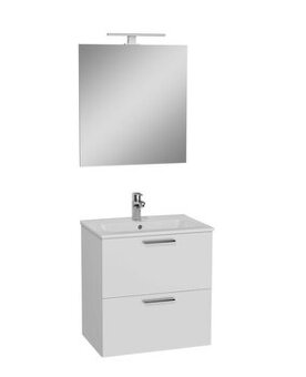 Skrinka s umývadlom, zrkadlom a svetlom 60cm