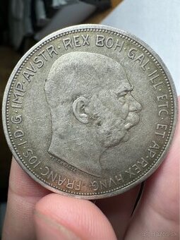 Striebro 5 Korún 1909 Franc Jozef - Schwartz