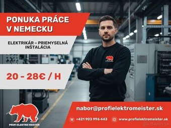 Práca v Nemecku – priemyselná inštalácia (20–28 €/h)