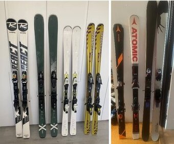 7 párov lyže rôznych značiek