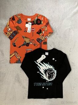 2x tričko s dlhým rukávom