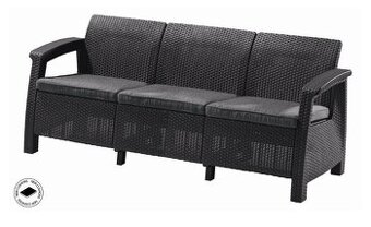 Ratanovy trojsedak sedenie ratan umely