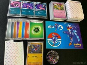 Pokemón MEGA JP balík: 75ks kariet v obaloch +Charizard Coin