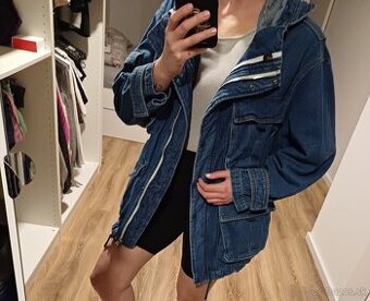Bunda BERSHKA, riflová S, nová - 1