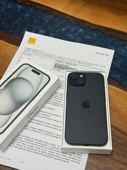 iPhone 15 128gb 100% bateria 2r záruka Orange