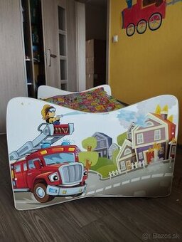 Detská posteľ 90 x 160 pre malého hasiča