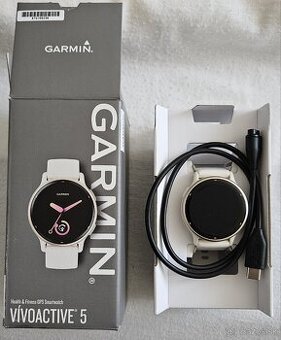 Garmin vívoactive 5 - Cream Gold / Ivory Silicone Band